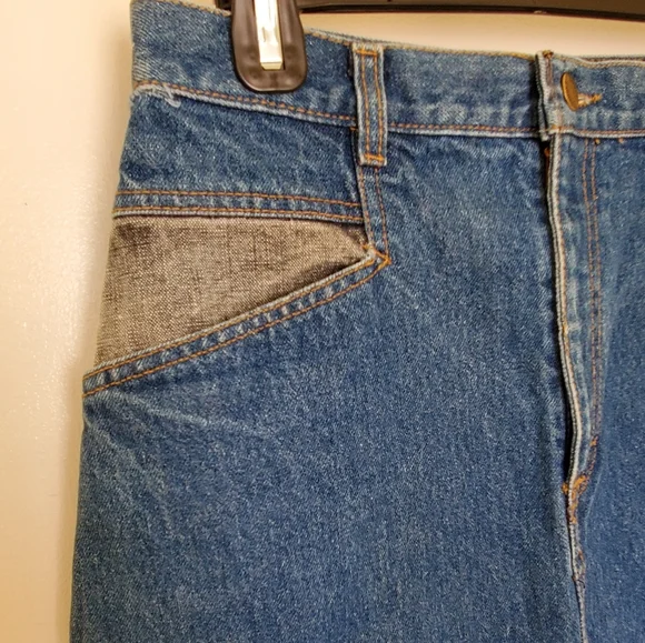 Vintage 80s denim mini skirt - Picture 2 of 11